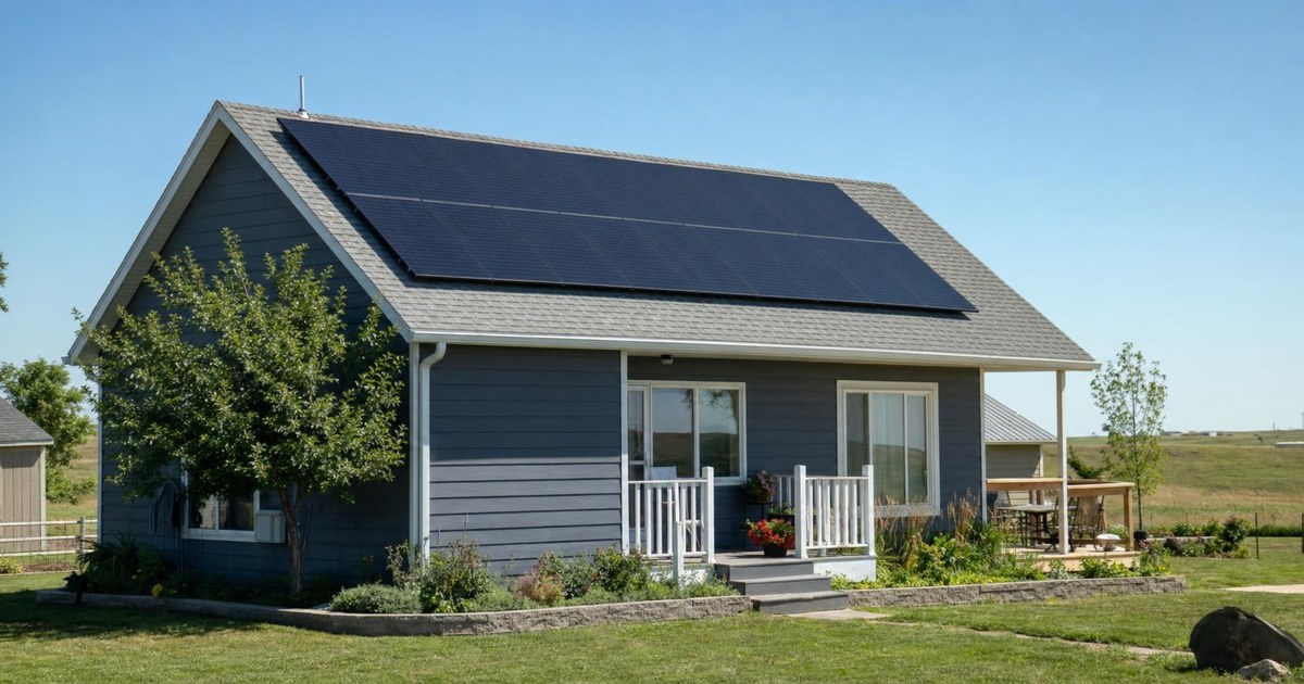 Rooftop solar on a South Dakota home